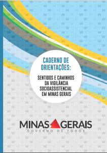 Caderno de Orientações: Sentidos e caminhos da Vigilância Socioassistencial em Minas Gerais