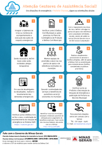 12 passos - Orientações aos municípios em Situação de Emergência 